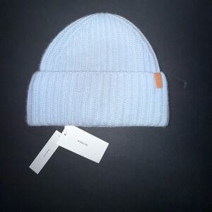 VINCE men’s Wool-Cashmere Shaker-Stitch Hat beanie, Color  Blue New NWT $145